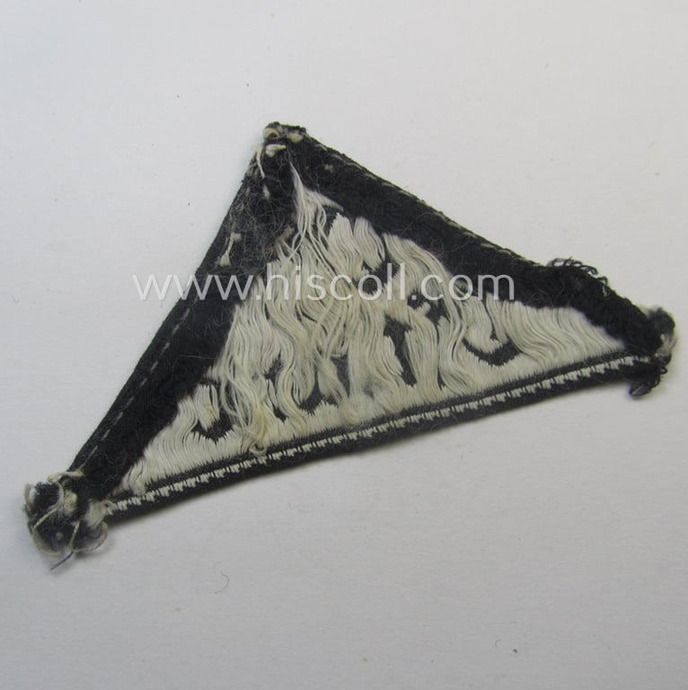 Superb - and extremely rarely encountered! - 'HJ' ('Hitlerjugend') ie. 'BDM' ('Bund Deutscher Mädel') district-triangle (ie. 'Gebietsdreieck') entitled: 'Ost Ostland' and that comes with its accompanying 'Kennkarte' from the recipient