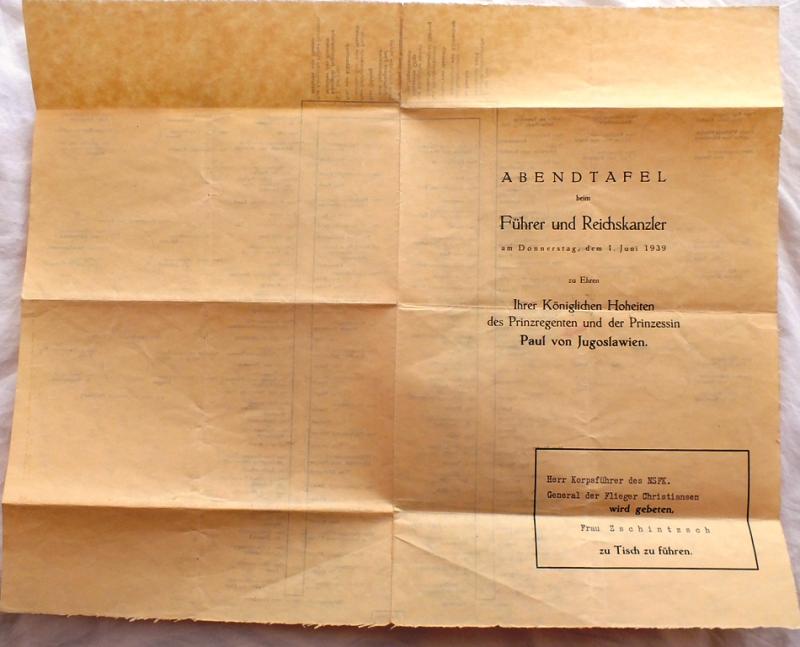 DINNER WITH HITLER JUNE 1939