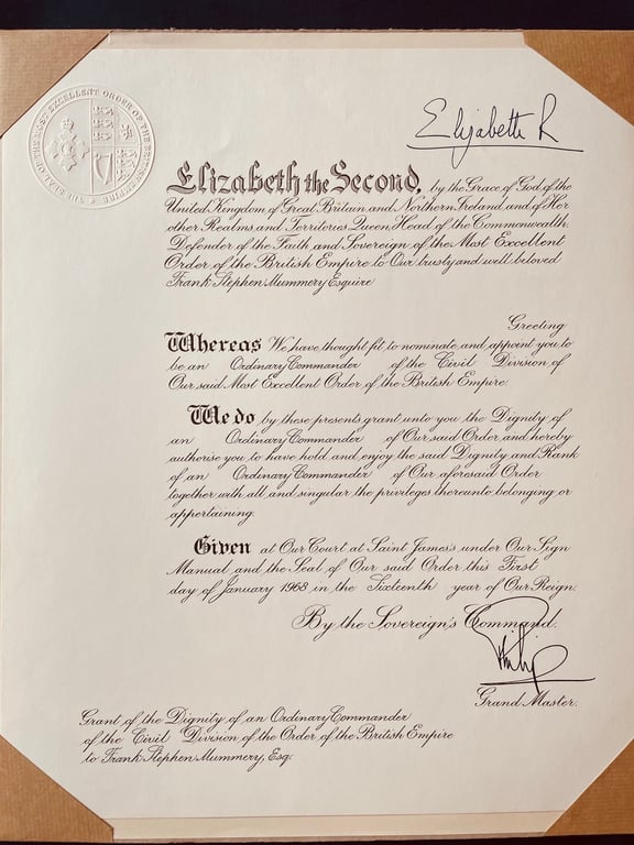 RARE NAMED EIIR CBE GROUPING WITH PHOTOGRAPHS TO FIRE CHIEF LONDON BRIGADE 1968  ADDITIONAL PHOTOS