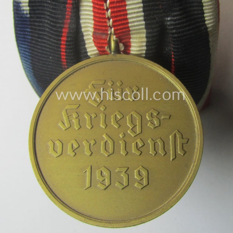 Very scarcely-found, 'Kriegsverdienstmedaille 1939' comes mounted as an 'Einzelspange'