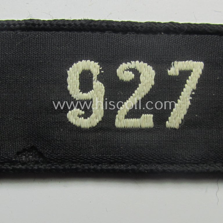 Rarely seen 'DJ- o. Deutsches Jungvolk' shoulderstrap: 'DJ-Mitglied': 'Bann 927' (927 = 'Bann Deutsch-Przemysl')