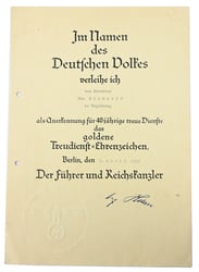 German WH 40 Years of Loyal Service Medal...