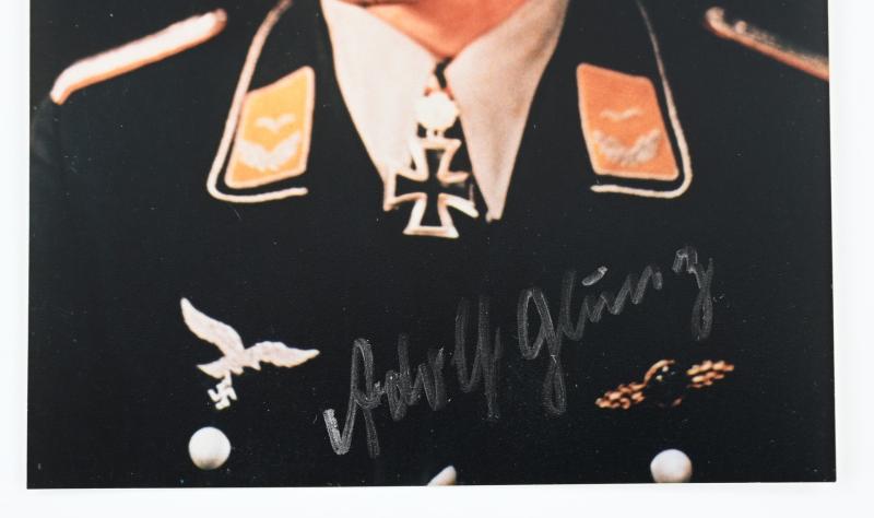Signature of Luftwaffe KC-OLC Recipient 'Adolf Glunz'