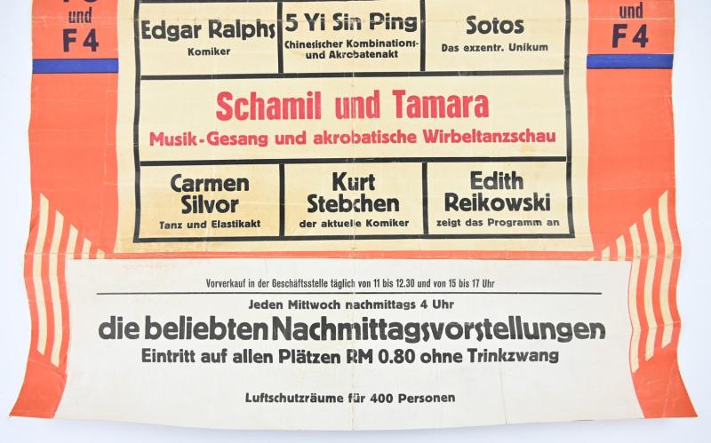 German Third Reich Era Theather Poster