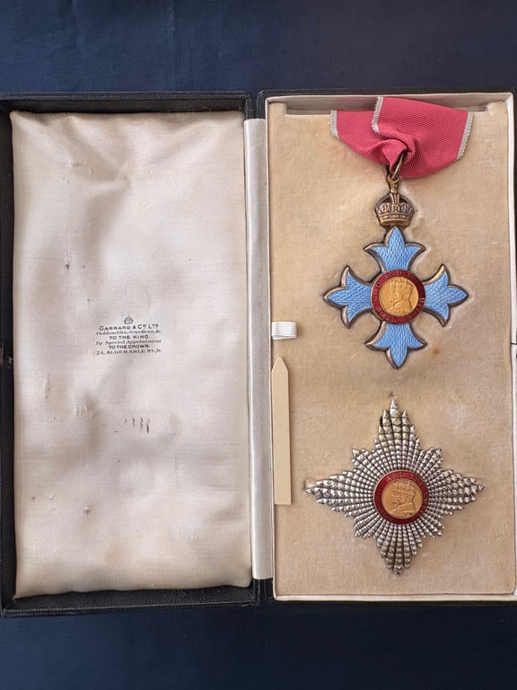 K.B.E NAMED CASED MEDAL SET KNIGHT COMMANDER OF THE ORDER OF THE BRITISH EMPIRE.