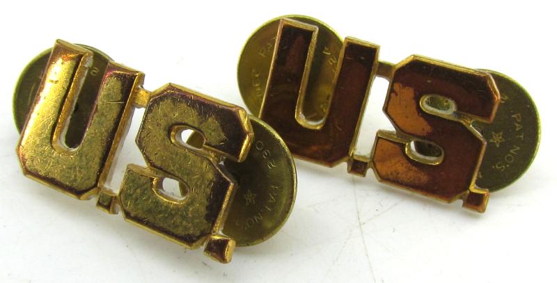 2x US Collar Pin U.S