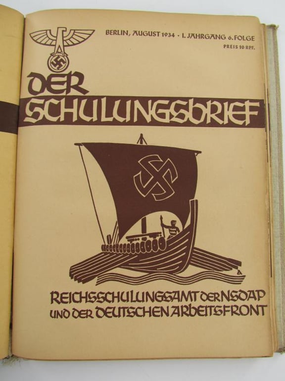 NSDAP Magazine Der Schulungsbrief 1934 In Original Binder