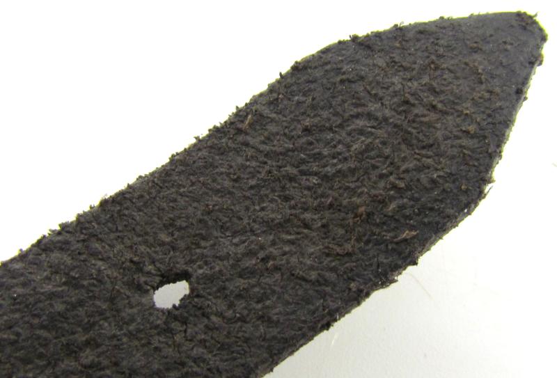 Early German helmet chin strap with aluminum buckle