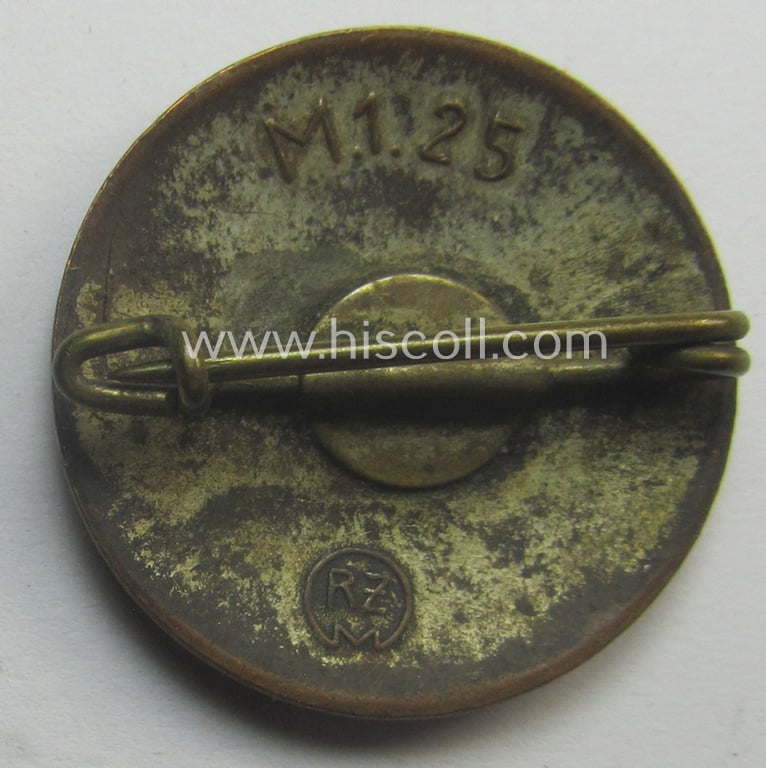'N.S.D.A.P. - Parteiabzeichen' showing the makers'-designation: 'RzM' and/or: 'M1/25' (= 'Rudolf Rieling - Pforzheim')