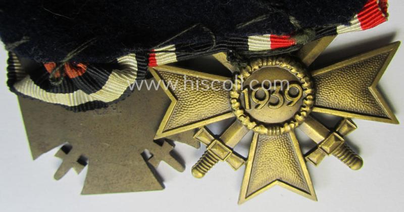 WWI- (ie. TR-) period: 'Doppelspange' showing resp. a: 'KvK II. Kl. Mit Schw.' and a: 'FKK 1914-18 mit Schw.'