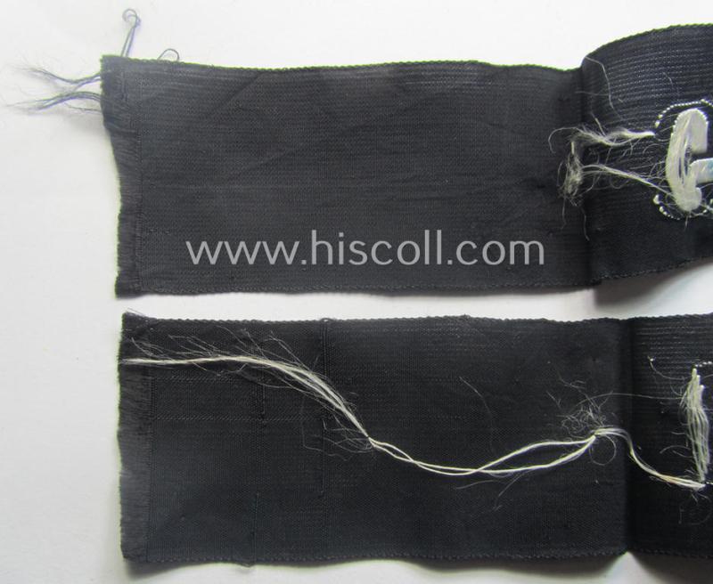 Superb - and truly unusually ie. rarely encountered! - (amongst others) Dutch volunteer-related cuff-title (ie. 'Ärmelstreifen') as was intended for members within the: 'Germanische Jugend'