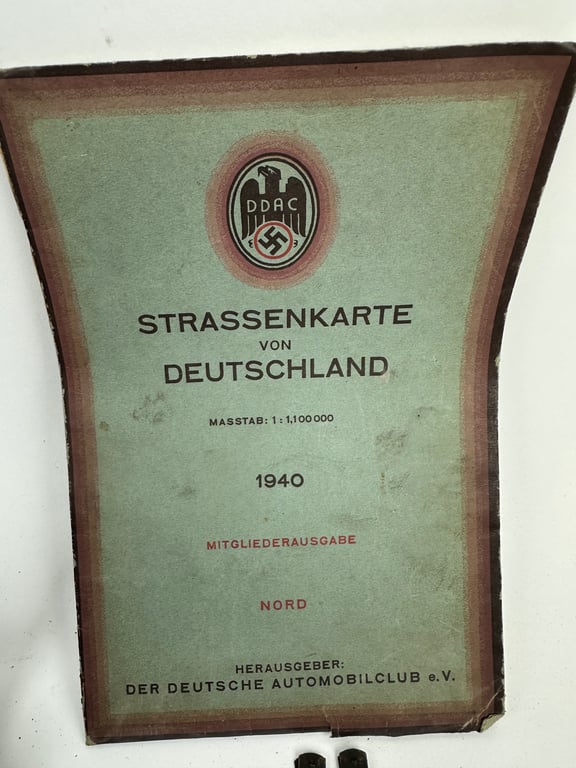 WW2 German Brown Map case "found like this"