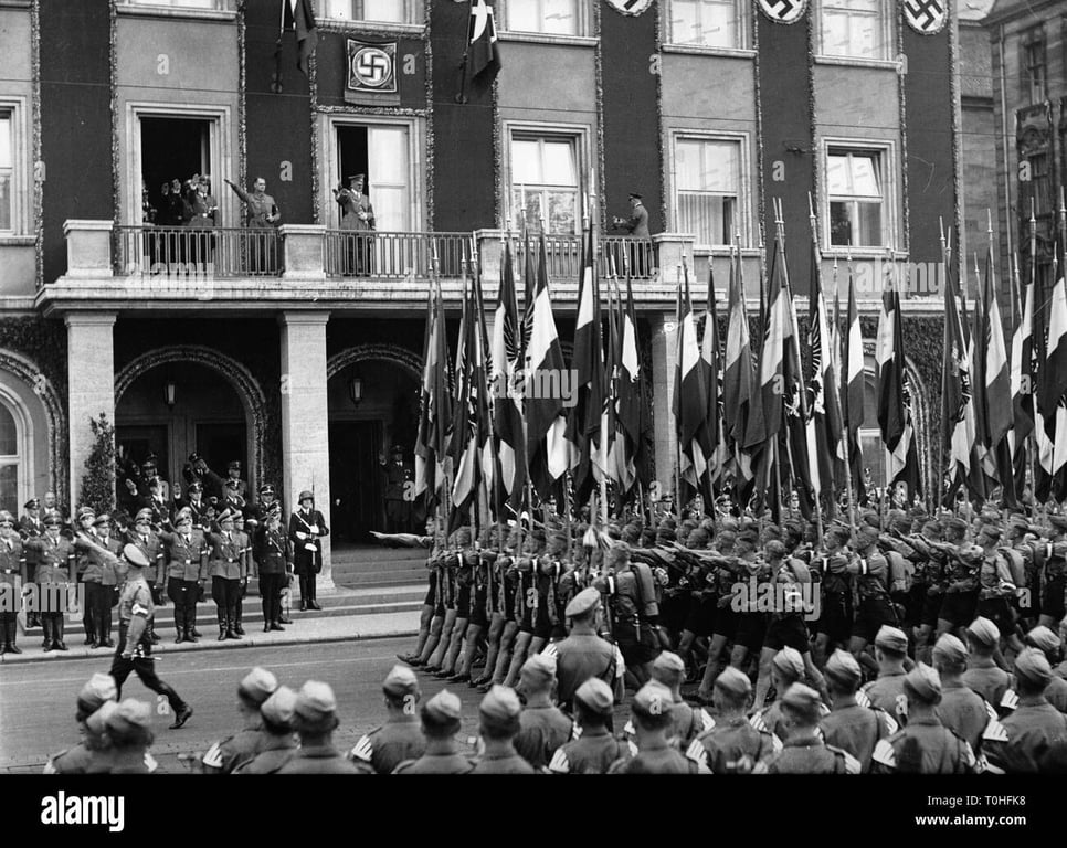 Fully matching Hitler Youth parade flag part 3