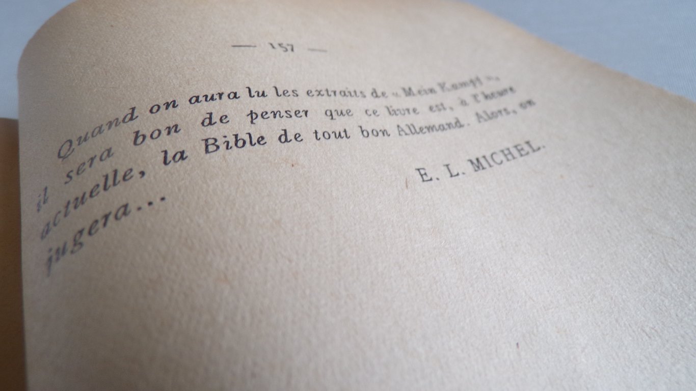 Extraits de Mein Kampf by E.L Michel