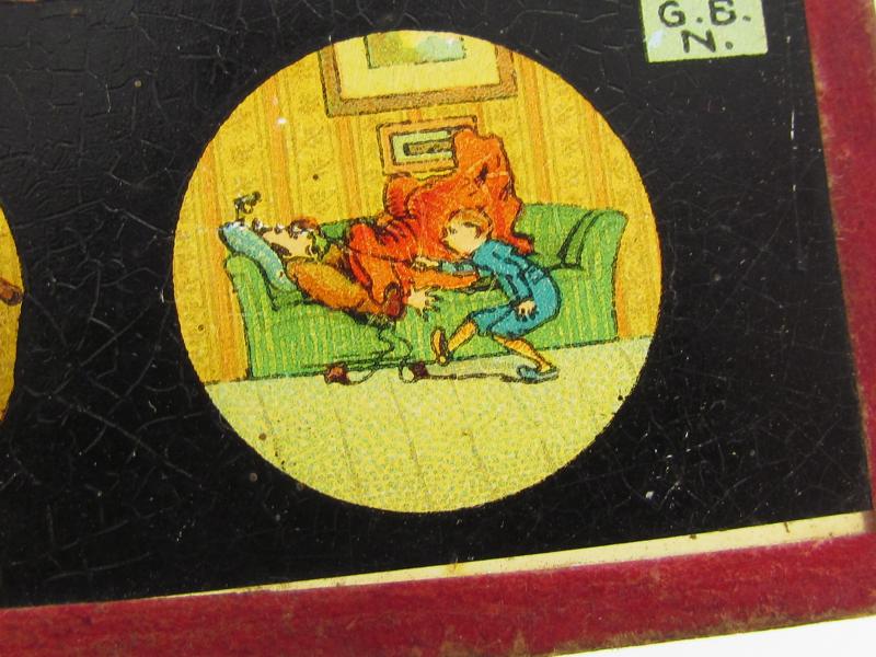 Magic Lantern ( Laterna Magica ) Glass Plates In Original Box