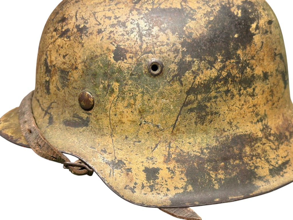 M42 Camouflage Helmet battle damage