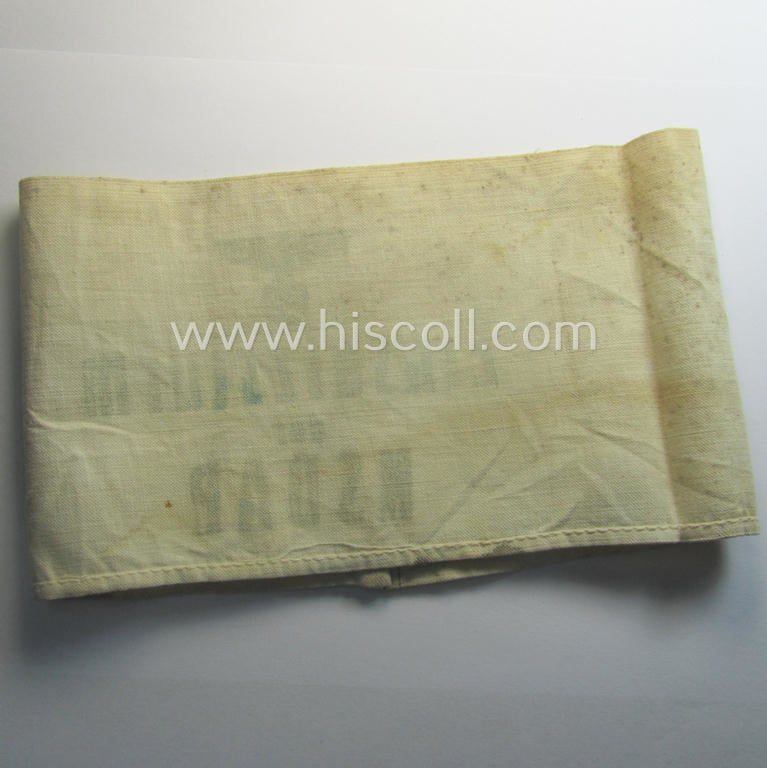 'N.S.D.A.P.'-related armband (ie. 'Armbinde') being of the 'entirely printed'-type showing a party-eagle device coupled with the text: 'Einsatzsturm der NSDAP'