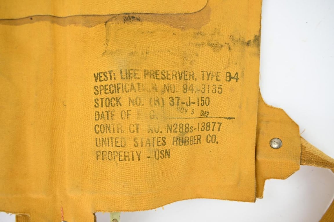 USAAF WW2 B-4 Mea West Life Preserver