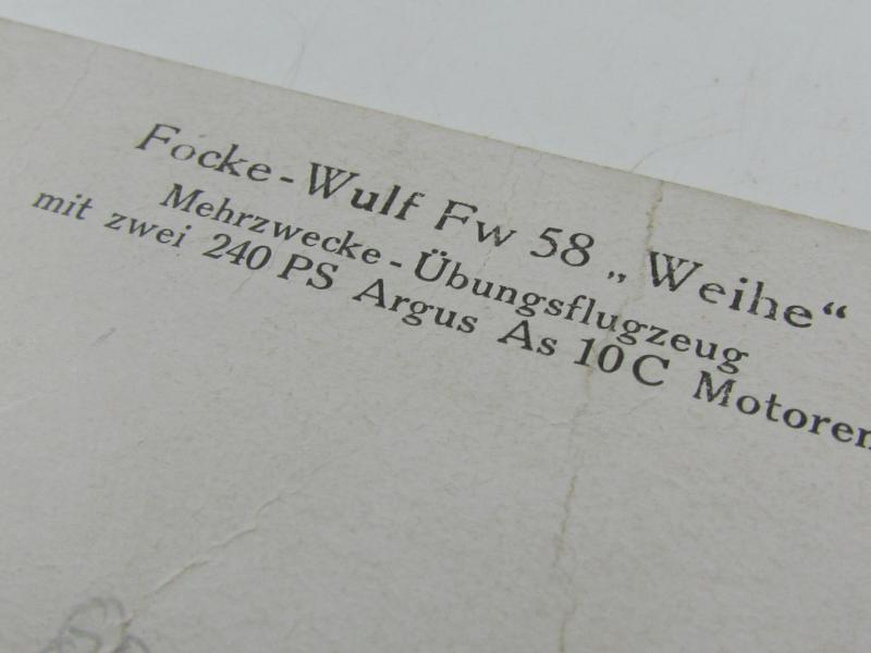 Postcard Focke Wulf fw 58  ,,Weihe"