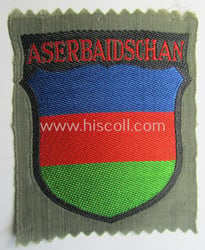 'BeVo'-type armshield entitled: 'Aserbaidschan', being a piece as...