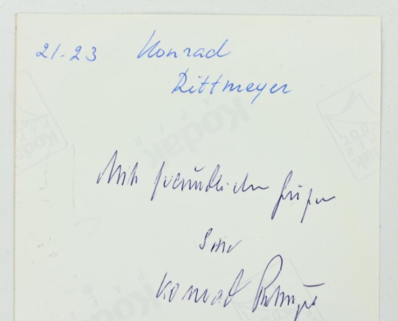 Signature of Wehrmacht Heer KC Recipient 'Konrad Zecherle'