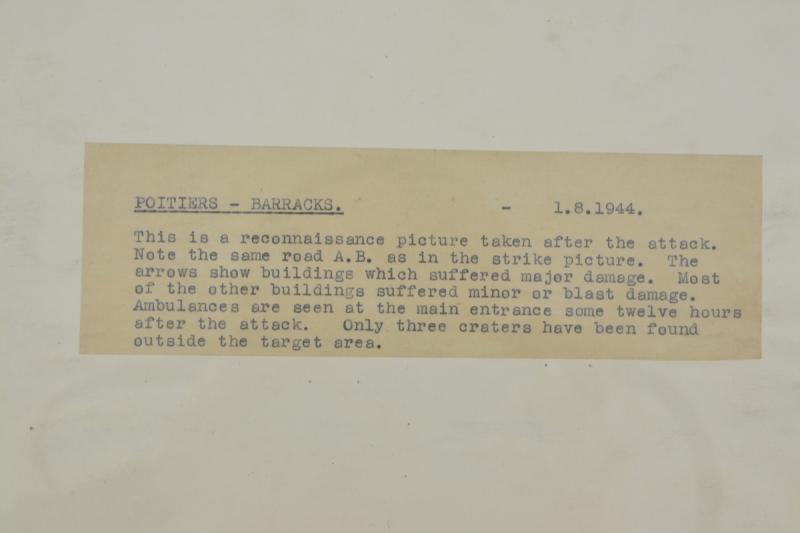 US WW2 Recon and Attack picture of Poitiers Baracks France