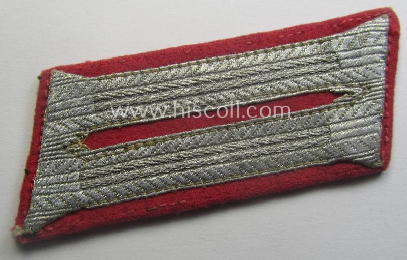 Pair of WH (Heeres) EM- (ie. NCO-) type, so-called: 'Waffenrock'- (ie. dress-) collar-tabs (ie. 'Kragenspiegel'): 'Soldat o. Uffz. eines Pz. o. Pz-Jäger-Abts. o. Rgts.'