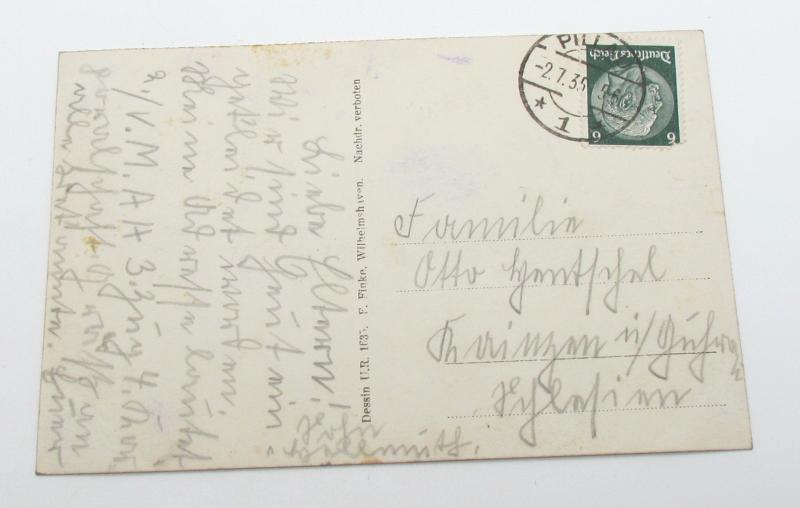 Postcard "Line ship Silesia" (Linienschiff Schlesien)