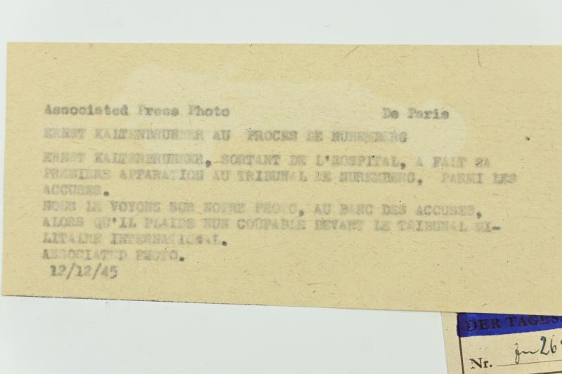 Allied Nuremberg War Trails Picture 'Ernst Kaltenbrunner'