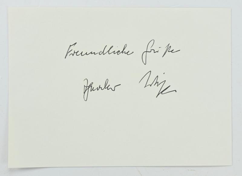 Signature of Waffen-SS KC&OLCS Recipeint 'Theodor Wisch'
