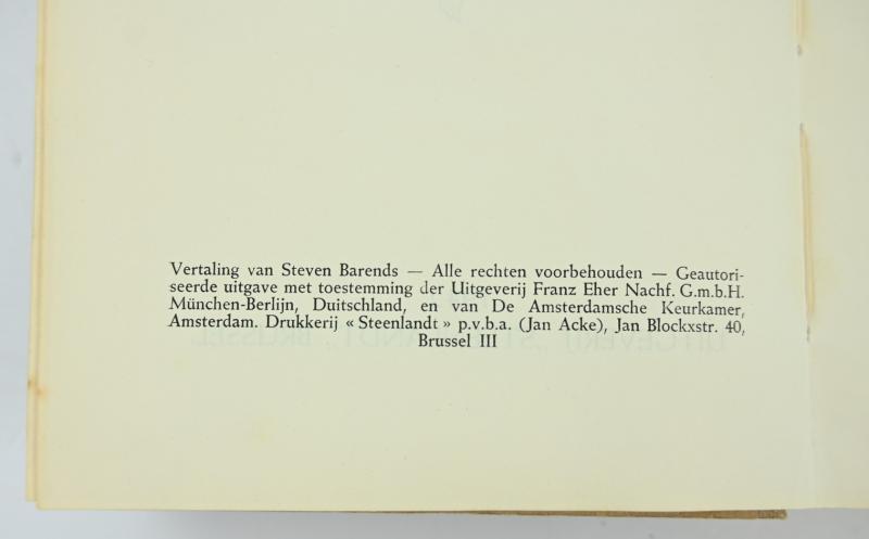 Flemish WW2 Version of Adolf Hitler Mein Kampf  'Mijn Kamp'