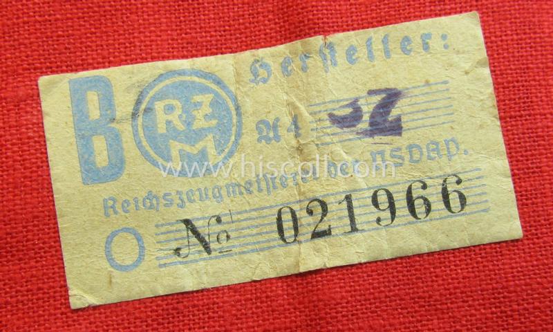 Attractive, linnen-based armband (ie. 'Armbinde') as was intended for usage by the staff of the: 'SA-Wehrmannschaften' (being a hardly used example that still shows its period-attached so-called: 'RzM'-etiket)