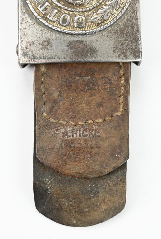 German WW1 Beltbuckle with Tab 1916