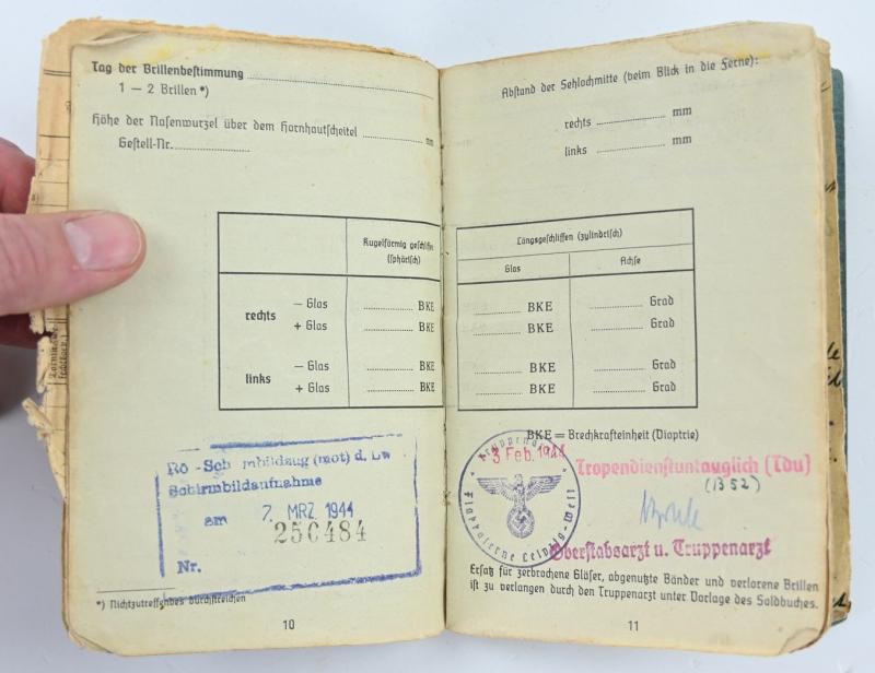 German LW Soldbuch K.G. General Wever/ Field Division and Normandy