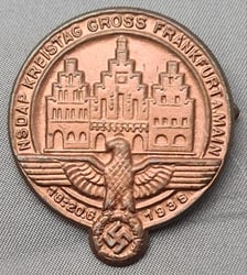 NSDAP Frankfurt Kreistag 1938 Tinnie