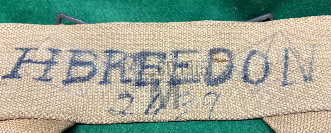 WW1 1908 Pattern Web Equipment Waist Belt dated 1915