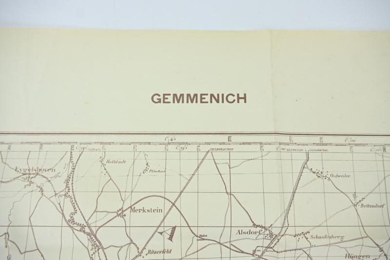 German WH Mapcard of Gemmenich Belgium