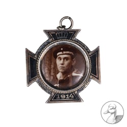 Patriotisches Erinnerungskreuz EK 1914 800 Silber Kettenanhänger