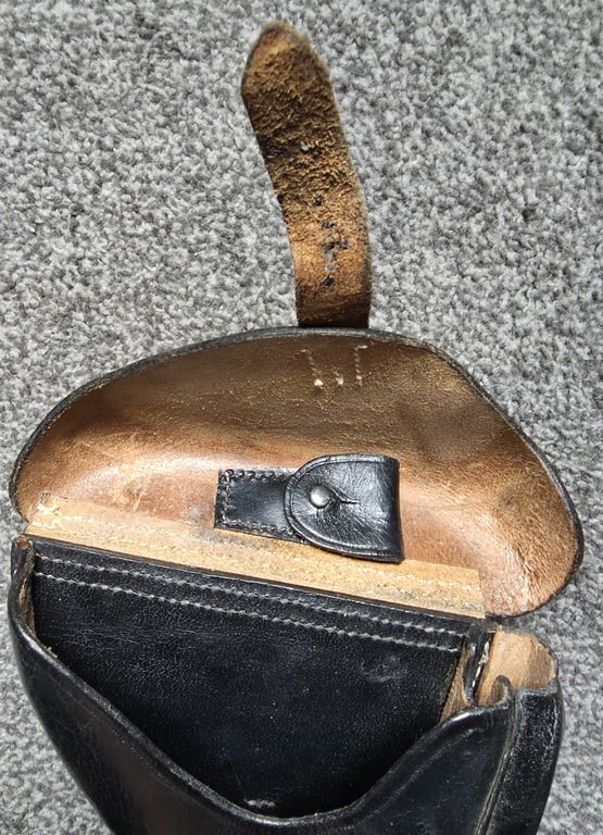 P08 (Hard Shell) black leather pistol Holster (Luger)
