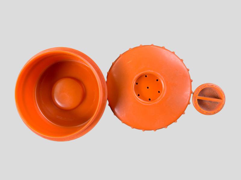 German WWII Orange Bakelite Salt Shaker