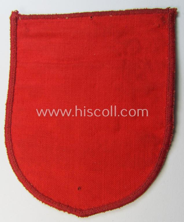 Attractive - and actually scarcely encountered! - D.A.F.- (ie. 'Deutsches Arbeitsfront') specialist-armbadge (ie. 'Tätigkeitsabzeichen') as executed in neat 'BeVo'-weave pattern, as was intended for a: 'D.A.F.-Übungswart'