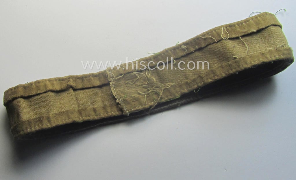 Cleary worn WH cuff-title (ie. 'Ärmelstreifen') entitled: 'Afrika' (being a minimally shortened example that comes in an overall very nice- (ie. issued and clearly worn ie. once tunic-attached-), condition