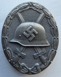 Reproduction wound badge silver