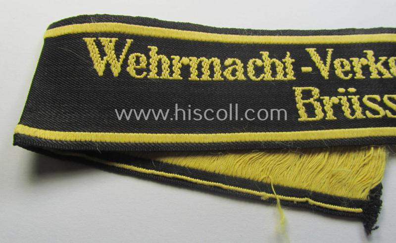 'DRB' (ie. 'Deutsche Reichsbahn') cuff-title (ie. 'Ärmelstreifen'): 'Wehrmacht-Verkehrsdirektion Brüssel'