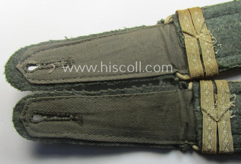 Pair of WH (Heeres) NCO-type (ie. 'M40- o. M43'-pattern) shoulderstraps as was intended for usage by an: 'Unterfeldwebel u. Offiziers-Anwärter eines Infanterie-Rgts.'
