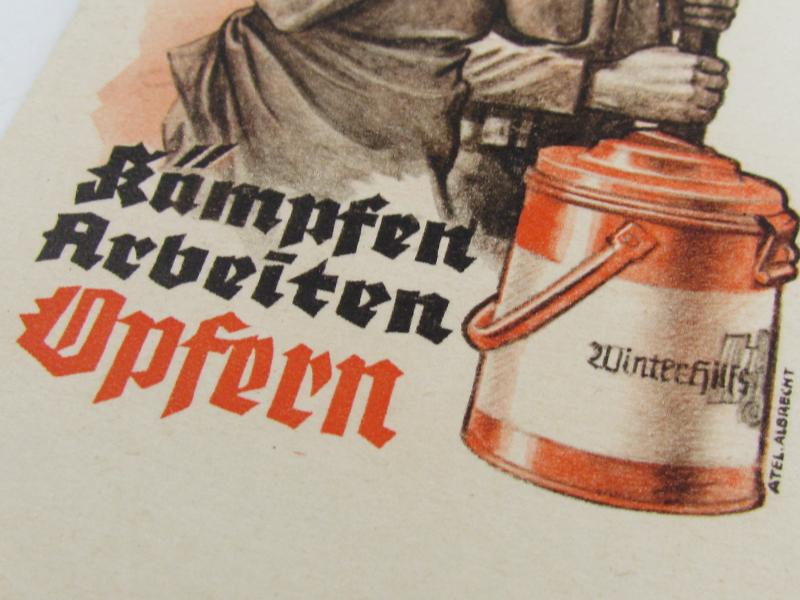 (Postcard) Winterhilfswerk (WHW) Kämpfen Arbeiten Opfern