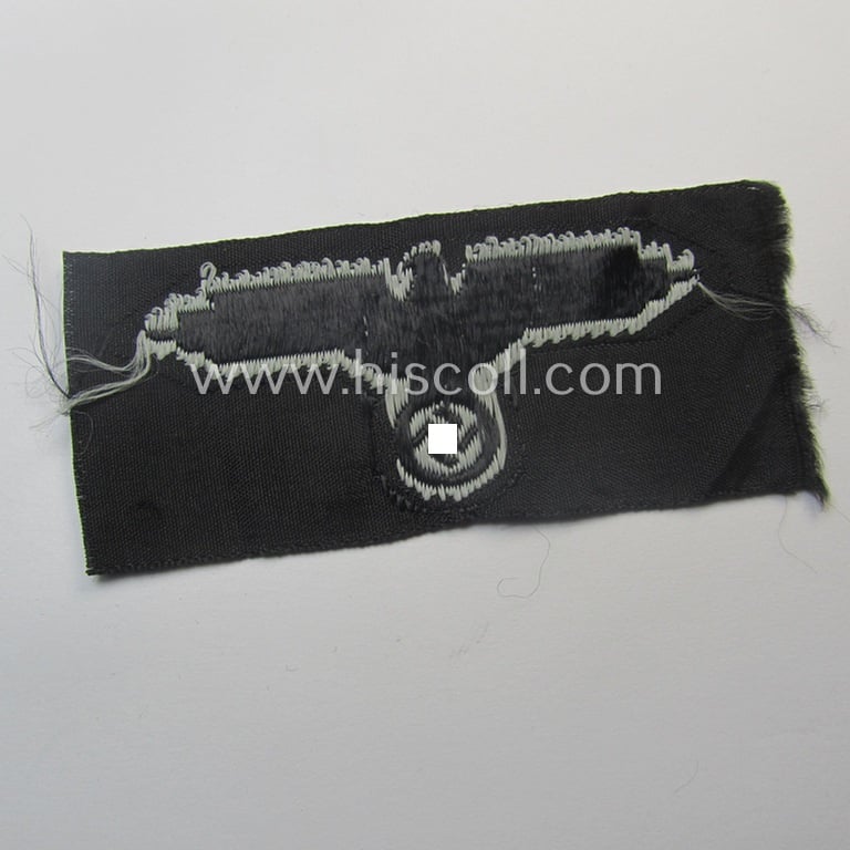 Superb, Waffen-SS, 'BeVo'-woven-style skull- and cap-eagle-set (ie. 'Totenkopf- u. Adler-Effektensatz für Schiffchen o. Einheitsfeldmütze')