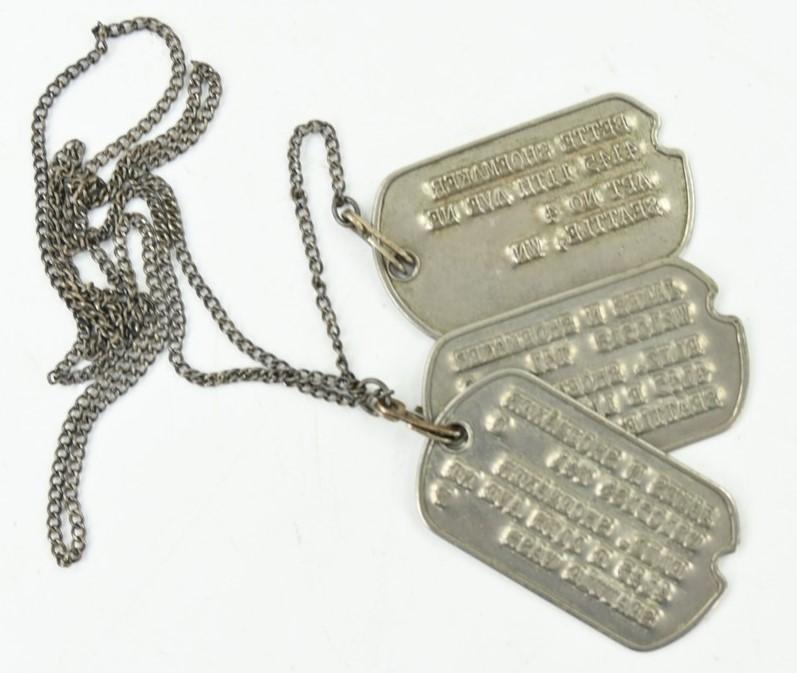 US WW2 Dog-Tag set of 'James N Shoemaker'