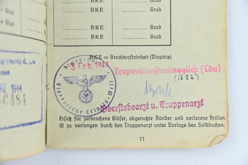 German LW Soldbuch K.G. General Wever/ Field Division and Normandy