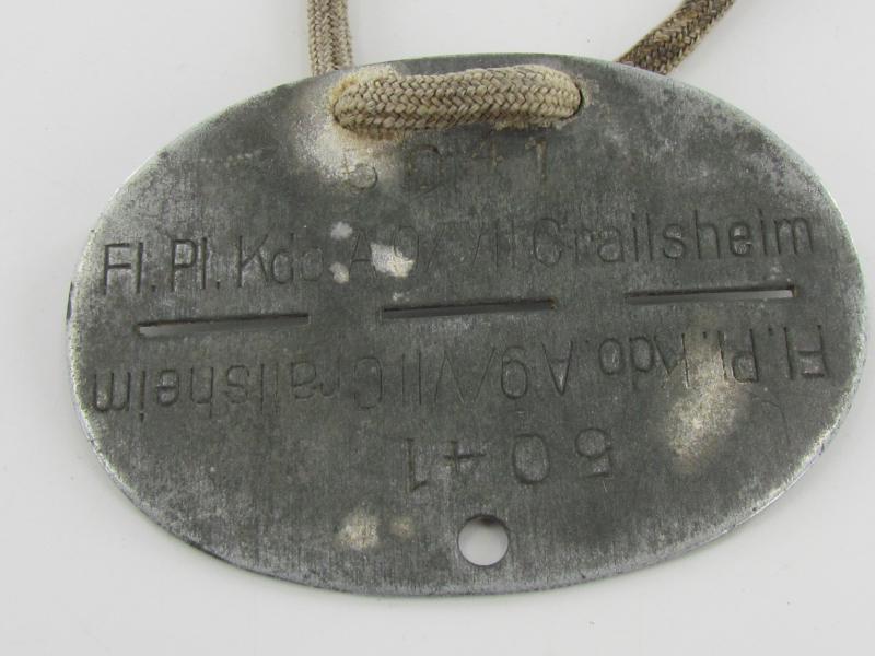 Erkennungsmarke Flugplatz Kommando Crailsheim